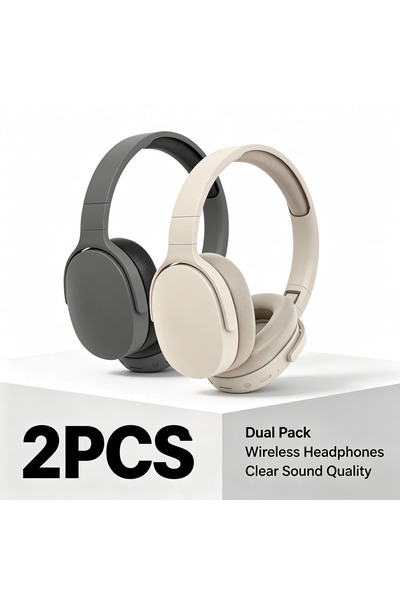 Generic 2PCS Wireless Foldable Bluetooth Over Ear Headphones HiFi Surround Ba...