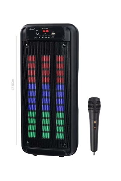 KBROAD مكبر صوت بلوتوث لاسلكي KTS-2269، ارتفاع 42.5 سم، مع ميكروفون وراديو FM...