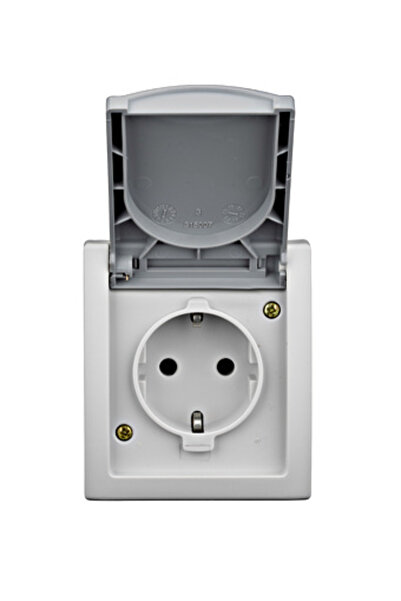 SCHRACK Priză cu împământare și capac, 16 A, PT, borne elastice, IP 54