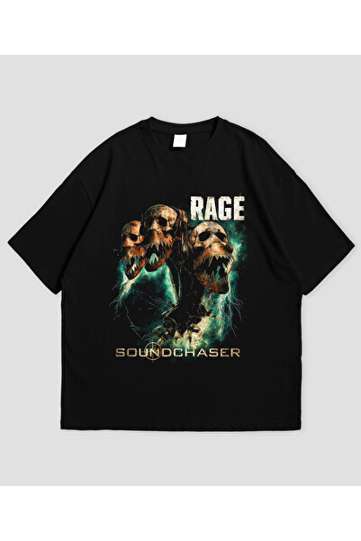 Grafftee Clothing Μπλουζάκι Unisex Oversize με στάμπα Rage