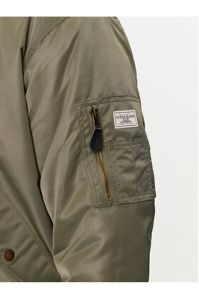 Guess Jeans Geacă bomber bărbați M4YL01WG932 Kaki