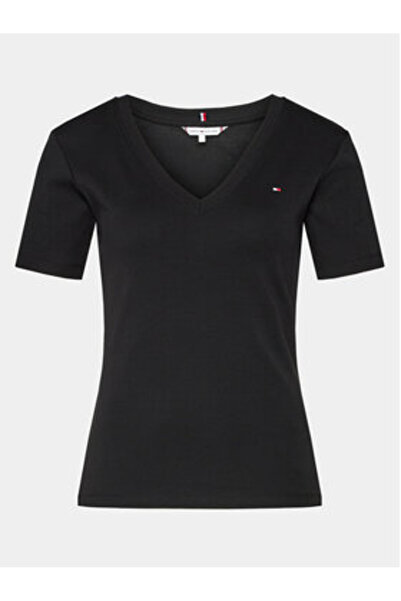 Tommy Hilfiger Γυναικείο T-shirt WW0WW40584 Μαύρο
