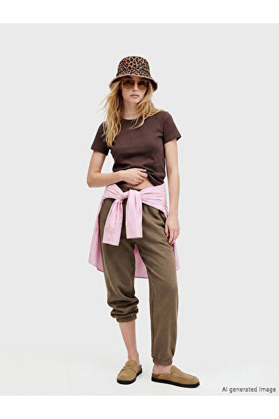 LC Waikiki Trendlucky Women's Jogger Sweatpants with Elastic Waist and Contra...