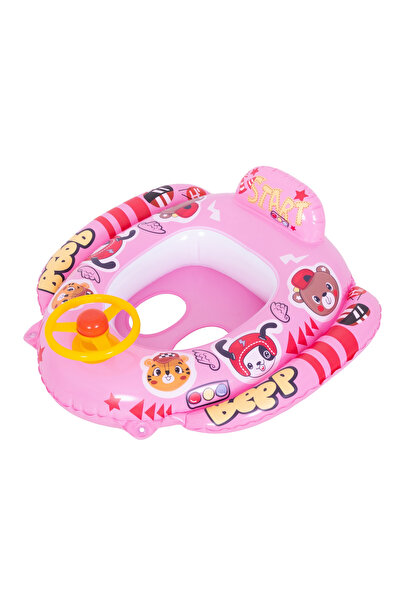 Jilong Baby Pool Float, Steering Wheel & Horn, Inflatable Ring with Safety