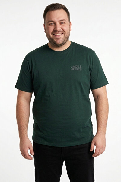 Jack & Jones Plus Men's T-Shirt Crew Neck Large Size Basic Cotton Single Jers...