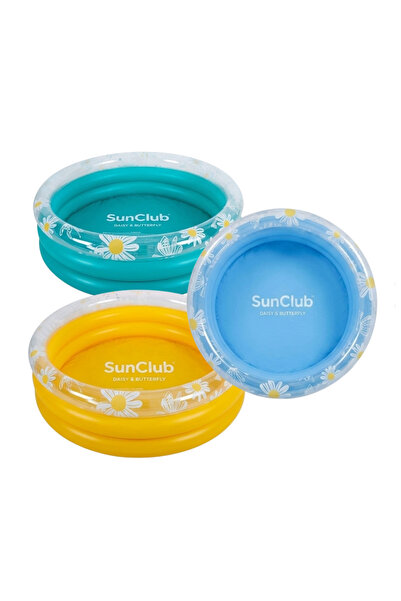 Jilong 120cm Circular Inflatable 3-Ring Kids Pool, Easy Setup, Multicolour