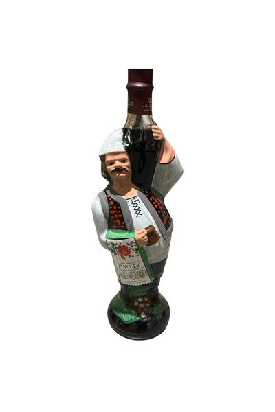 LimArt Vin rosu, Sticla decorativa figurina Taran in port popular, 1000 ml (1...