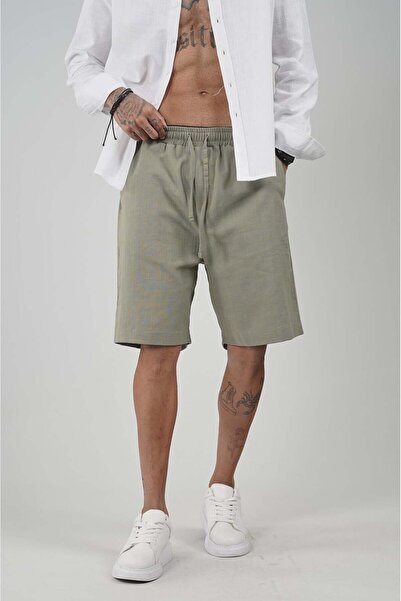 king brich Classic Cotton Linen Men's Shorts