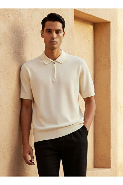FAV FLAT KNIT ZIP POLO