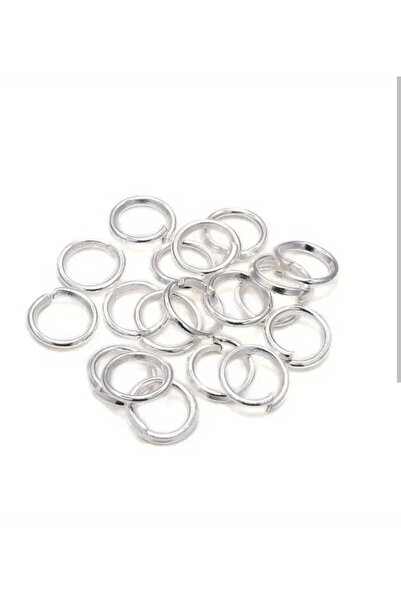 yiğit aksesuar 8 Mm Kararma Yapmaz 150 Adet Gümüş Küçük Metal Takı Bağlantı H...