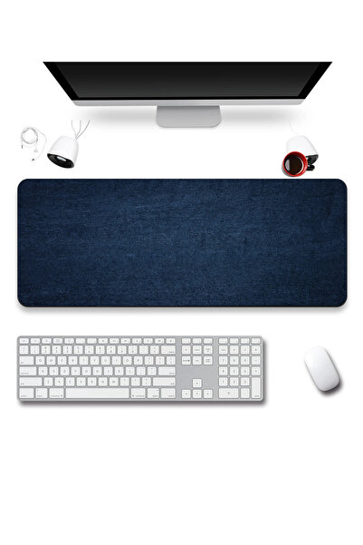 SonicTouch Mousepad pentru tastatură 40x90cm Albastru noapte, fără cusături, ...