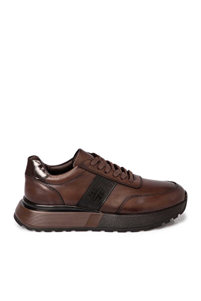 Tergan Kahverengi Hakiki Deri Erkek Sneaker - E25S1AY57446-A24