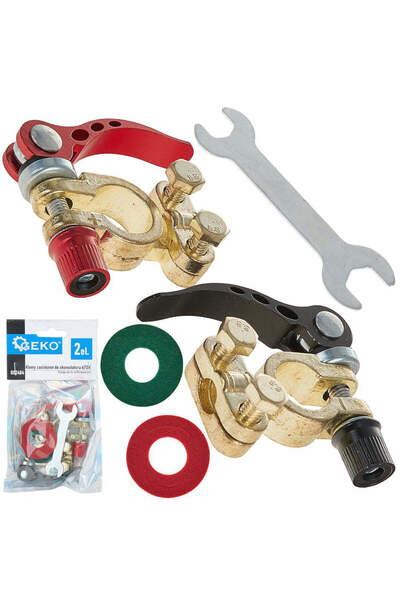 GEKO Set de cleme pentru baterie, 6 / 12 V, 2 elemente, G 02404