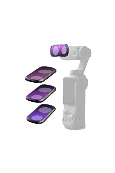 TELESIN Insta360 Luna Ultra Uyumlu ND Filtre Seti (ND4+ND16+ND64)