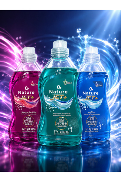 Nature Jet+ 3'lü Avantaj Paket Sıvı Çamaşır Deterjanı 3 x 1520 ml (Toplam 114...