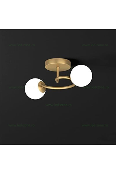 LEDZONE Lustră cu 2 socluri E27 LZ6655-2 Aurie