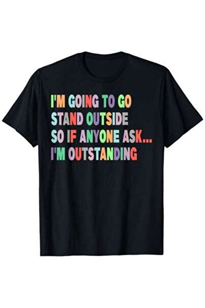 799 تي شيرت بطباعة ثلاثية الأبعاد بعبارة "I'm Going Outside To Stand" مقاس 0X...