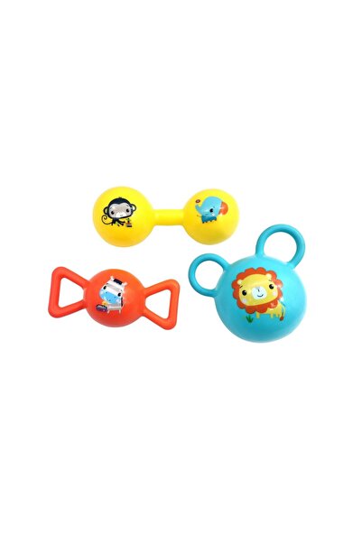 FISHER PRICE مجموعة من 3 كرات خشخيشة حسية للأطفال الرضع والصغار ذات ملمس ناعم