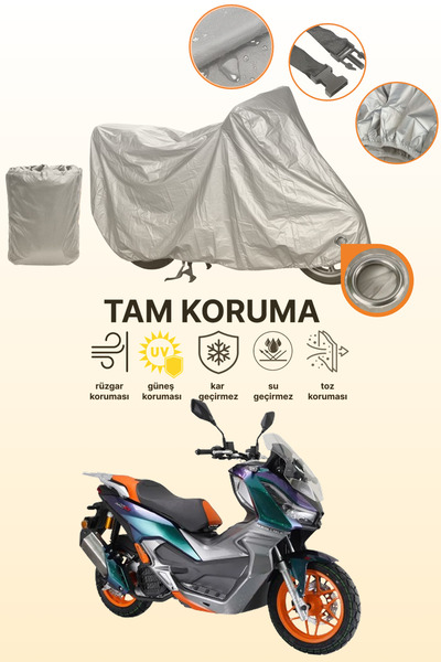 dokaca Gray Lock Compatible Motorcycle Tarpaulin Arora Beatrix Compatible