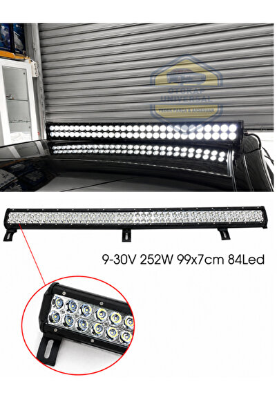 KAPOTO 99 Cm Off Road Led Bar 252W 84 Led Sis Projektör 9V-30V Çalışma Lambas...