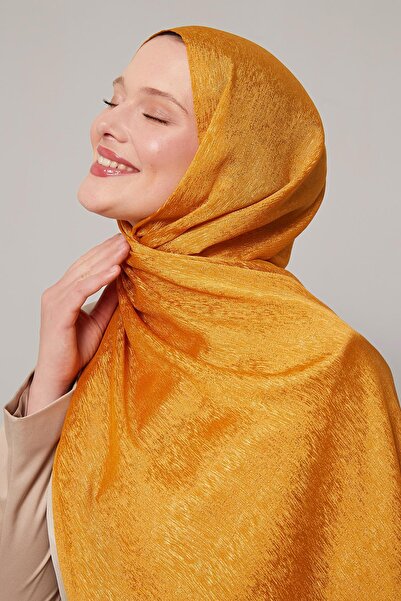 Levidor Mustard Glitter Diamond Shawl