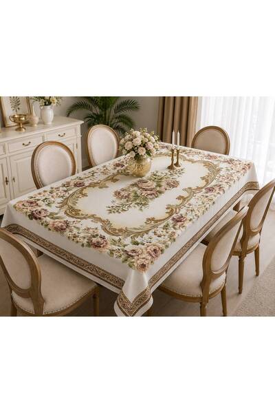 Yeshome Collection 8-10 Person Tapestry Woven Floral Patterned Living Room an...