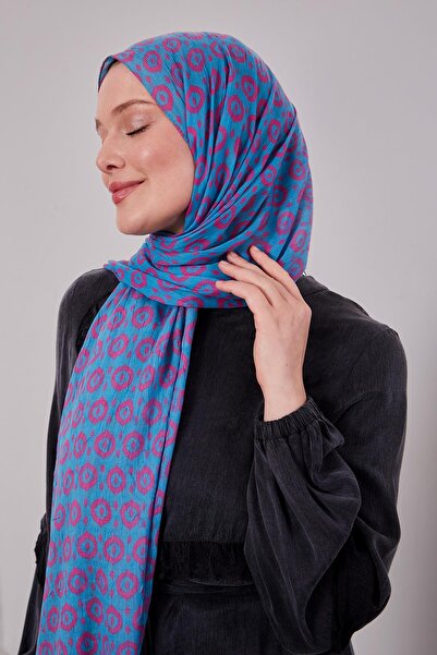 Levidor Turquoise Micro Patterned Craze Comfort Shawl