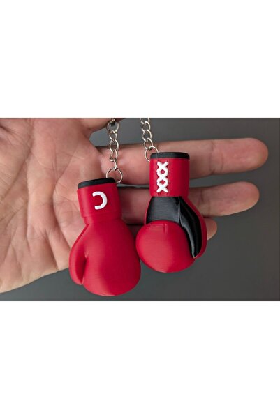 Genel Markalar Boks Eldiveni Anahtarlık – 3D Baskı Spor Temalı Aksesuar