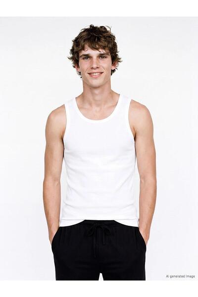 LC Waikiki U Neck Combed Cotton Men's Undershirt 2-Pack (W6)