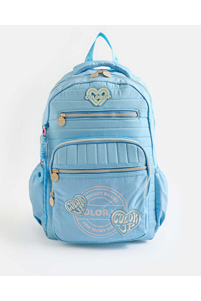 REDTAG Blue Teen Taslon Backpack