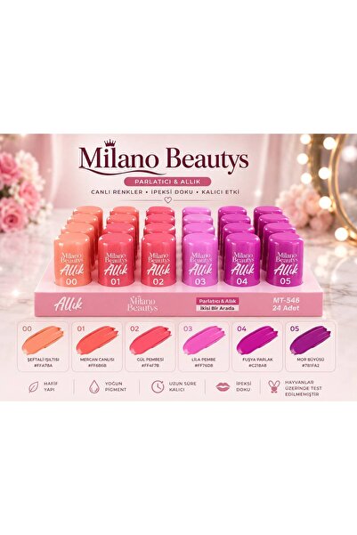 MİLANO BEAUTYS JEL Lip To Cheek Tint Parlatıcı Ruj Ve Allık