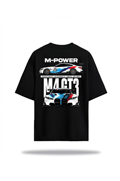 u34 BMW Motorsport Baskılı Relaxed (Yarı Oversize) Tişört