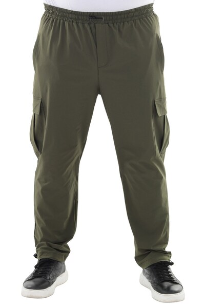 marufshop Men's Large Size Cargo Pocket Lycra Parachute Fabric Pants/Sweatpan...