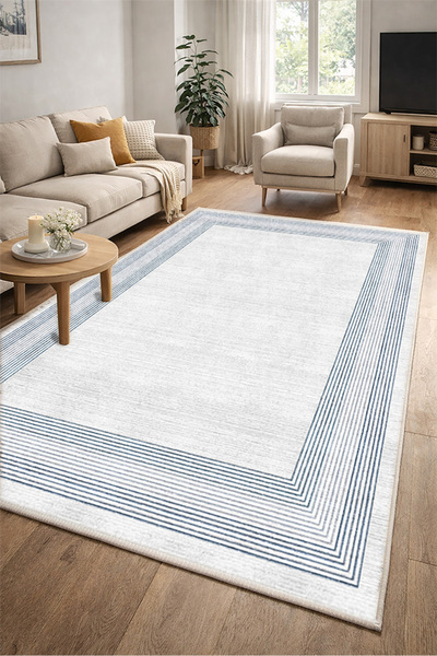 Lioara Home Modern Desen Dijital Baskı Halı | Yıkanabilir Kaymaz Taban Salon ...