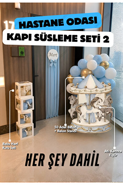 cansınevent Atlı Karınca Figürlü Hastane Odası Süsleme Seti | BABY Harf Kutu ...