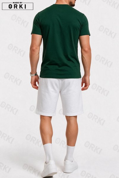 EFFRENATU Limited Edition Printed Oversized Unisex T-Shirt & White Shorts Set
