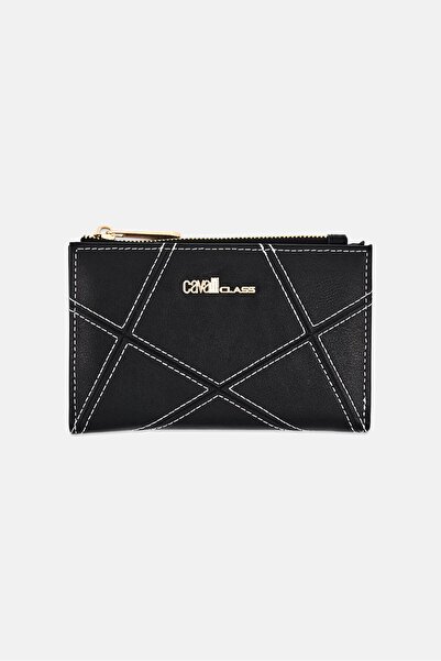Cavalli Class Women Brand Logo Wallet, Black