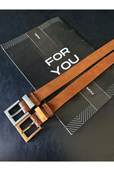 Fiori Square Buckle Bridged Women's Belt, Pants Belt, Jacket Belt, Dress Belt