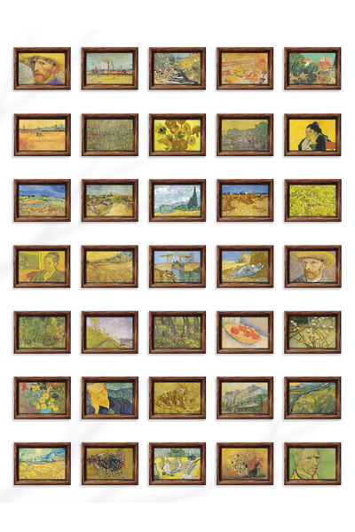 Henno 35’li Van Gogh Eserleri 6x4,5 cm Pul Sticker Seti | Scrapbook & Bullet ...