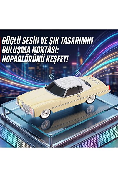 wiks Retro Klasik Otomobil Figürlü Kablosuz Bluetooth Hoparlör - Güçlü Bass, ...
