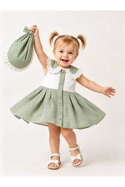 Gocoland Luna Polka Dot Dress & Headband Set