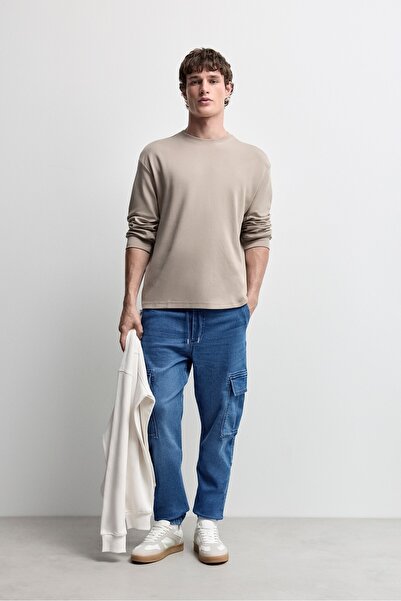 LEFTIES Kargo jogger denim pantolon