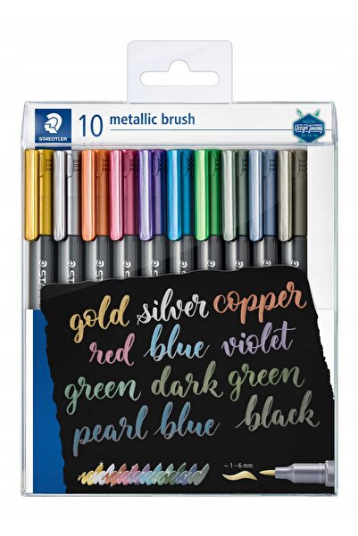 Staedtler Markere Metalice 10K cu Vârf Tip Pensulă