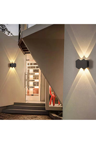 iTin Aplică LED AX231, Exterior si Interior, 4 Surse, 10W, Negru, 3000K