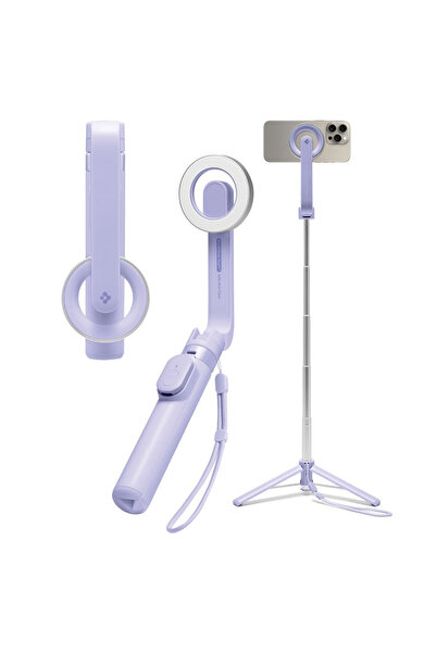 Spigen Selfie stick cu trepied pentru iPhone 15 14 13 12 11 cu MagSafe și Blu...