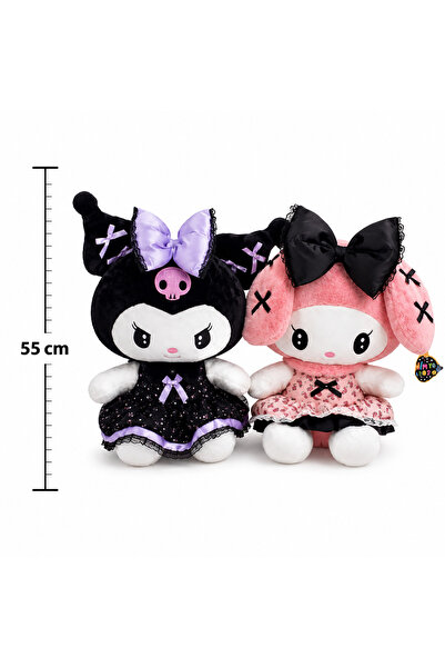 wafra store Customized Melody and Kuromi with Big Bows Plush Doll Set for Gir...