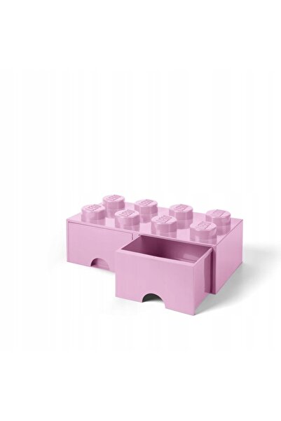 LegoPazar Container Lego cu sertare, opt roz