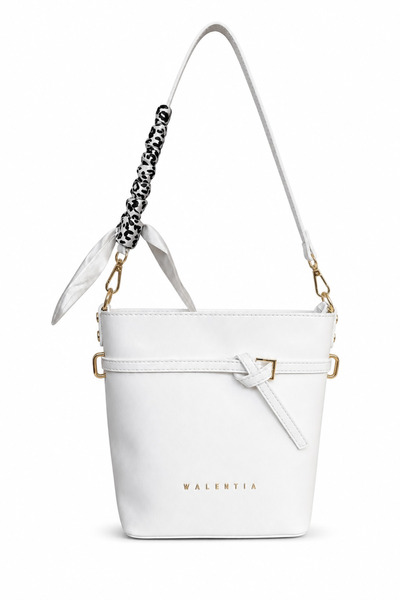 LYRA Bags & Accessories Lyra White Scarf Detailed Women's Shoulder Bag