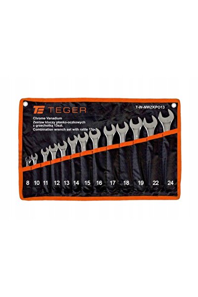 Teger Set de 13 chei combinate cu clichet