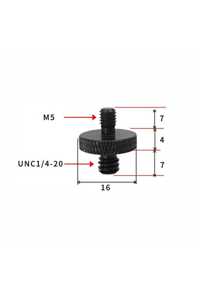 Choice4 black 4 PCS 1 4 to M5 2/4pcs Universal Camera Conversion Screw 1/4 Ma...